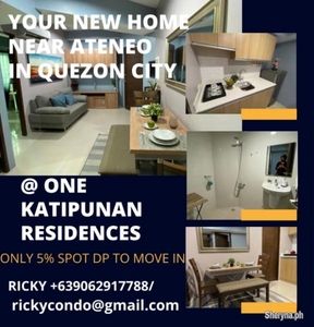 Quezon City 2 bedroom w/balcony for sale @ Katipunan near ATENEO