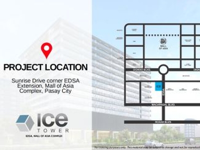 1 Bedroom Residential-Office (Pre-Selling) ICE Tower, Mall of Asia, Pasay City