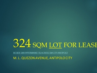Lot For Rent In Dalig, Antipolo