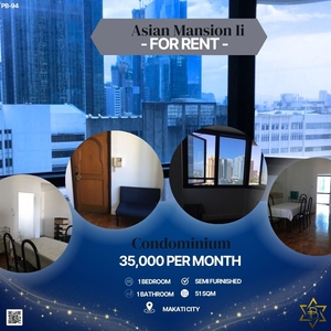 1 Bedroom For Rent at Asian Mansion II on Carousell