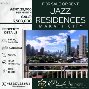1 Bedroom for Sale/Rent in Jazz Residences Makati City on Carousell