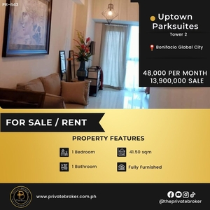 1 Bedroom fully furnished at Uptown Parksuites for sale or lease on Carousell