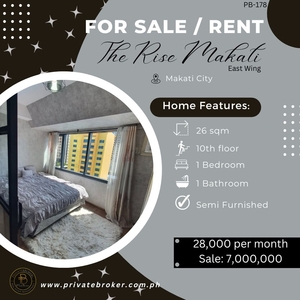1 Bedroom Unit For Rent / For Sale at The Rise Makati on Carousell