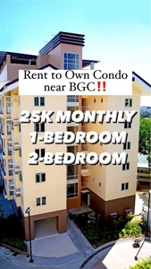 1BR-2BR 25K MONTHLY Rent to Own Condo near BGC