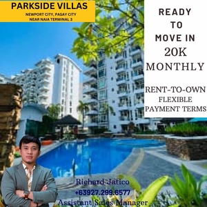 1BR-40SQM CONDO RENT TO OWN NEAR NAIA TERMINAL 3 - PARKSIDE VILLAS FOR AS LOW AS 20K MONTHLY on Carousell