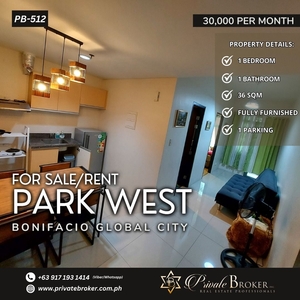 1BR Unit with Balcony For Rent and For Sale at Park West Bonifacio Global City on Carousell