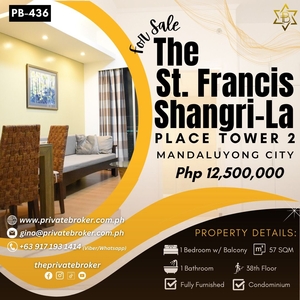 1BR with Balcony for Sale at The St. Francis Shangri-La Place Mandaluyong on Carousell