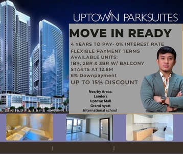2BR W/BALCONY -83SQM RENT TO OWN CONDO IN UPTOWN PARKSUITES NEAR INTERNATIONAL SCHOOL & BRITISH SCHOOL FOR AS LOW AS 50K MONTHLY on Carousell