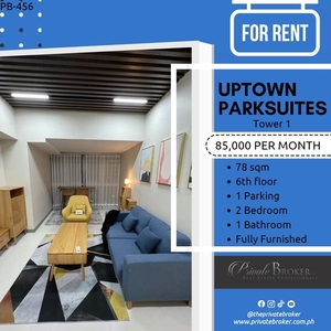 2br with maid's room For Rent at Uptown Parksuites Bonifacio Global City on Carousell