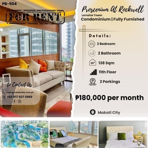3BR Condo Unit For Lease at Proscenium at Rockwell Makati on Carousell