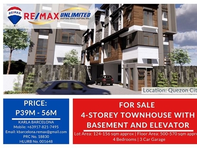 4-Storey Townhouse with Basement and Elevator for sale in Quezon City on Carousell