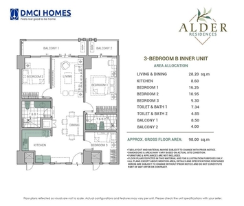 Alder Residences 3BR with Parking FOR SALE in Acacia Estates Taguig City near Mckinley on Carousell