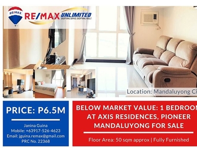 BELOW MARKET VALUE: 1 Bedroom at Axis Residences