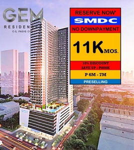 Condo for Sale in Pasig City ; along C5 SMDC Gem Residences near in TiendeSitas