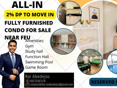 Condo for sale near FEU | FULLY FURNISHED in Recto near Ubelt | 2%DP to Move-in All-in NO HIDDEN CHARGES. Ready for occupancy on Carousell