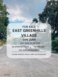 East Greenhills Village San Juan lot with dilapidated house for sale on Carousell