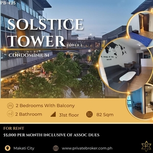 For Rent 2BR with Balcony and Maid's Room at Solstice Tower 2 Makati on Carousell