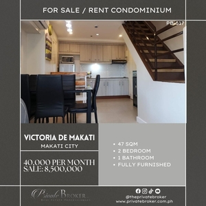 For Rent and For Sale 2BR Corner Unit at Victoria de Makati on Carousell