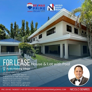 FOR RENT House & Lot with Pool Ayala Alabang Village on Carousell