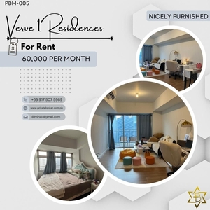 For Rent Nicely furnished 1 Bedroom with Balcony Facing BGC skyline