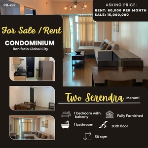 For Rent/Sale 1 BR Corner Unit with Balcony at Two Serendra BGC on Carousell