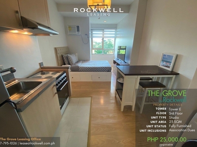 For Rent Studio Fully Furnished in The Grove by Rockwell on Carousell