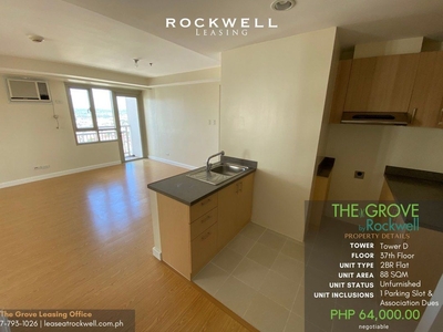 For Rent Two Bedroom Unfurnished in The Grove by Rockwell on Carousell
