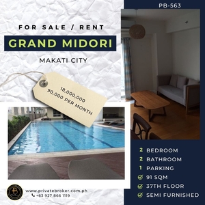 For Sale 2 Bedroom Semi Furnished in Grand Midori Makati on Carousell