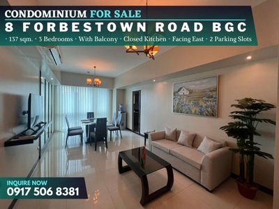 FOR SALE 3 Bedroom Condominium in 8 Forbestown Road BGC on Carousell