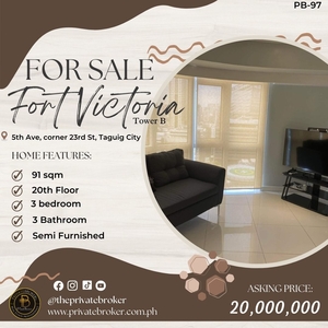 For Sale 3 Bedroom Unit at Fort Victoria on Carousell
