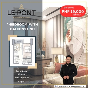 For sale Luxury 1 bedroom condo pre selling at Le Pont Residences in Bridgetowne Pasig City on Carousell