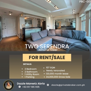 Fully Furnished 2 bedroom for Sale or Rent in Two Serendra Almond Tower on Carousell