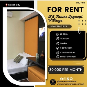 Fully Furnished studio type for Rent in KL Tower Legazpi Village on Carousell