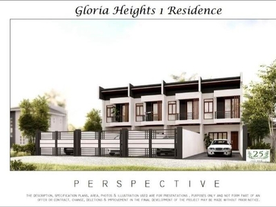 GLORIA HEIGHTS 1 RESIDENCE TOWNHOUSE FOR SALE IN DALIG ANTIPOLO RIZAL on Carousell