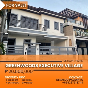 Greenwoods Executive Village House & Lot For Sale | Pasig House and Lot | Near Cainta