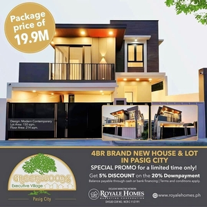 Greenwoods house and lot for sale in Pasig Modern house with 4 bedrooms near to Metro on Carousell