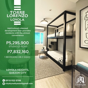 Katipunan Ave. QC - Torre Lorenzo Loyola Condo Units for Sale! Nearby Ateneo