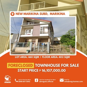 MSG-05-0003: Foreclosed townhouse for sale in New Marikina Subd