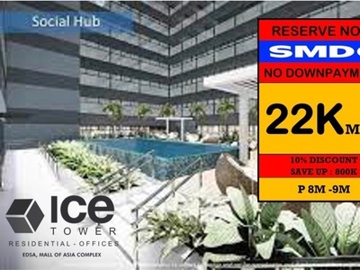 OFFICES RESIDENTIAL FOR SALE in Pasay City; Mall of Asia at ICE TOWER near in NAIA Airport