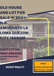 OLD HOUSE AND LOT FOR SALE IN BRGY. N.S. AMORANTO LA LOMA QUEZON CITY 160SQM on Carousell