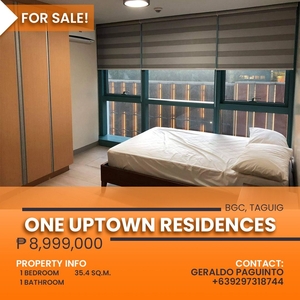 One Uptown Residences 1BR Condo Unit For Sale | Uptown 1 Bedroom Condominium | Near Uptown Mall