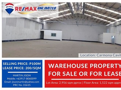 PDM055 - Carmona Cavite Warehouse Property For Sale or For Lease on Carousell