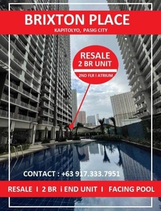 Pre Owned Resale 2 BR at Brixton Place in Kapitolyo Pasig on Carousell