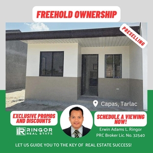 Preselling and RFO House for Sale in Capas Tarlac Kathrineville Subdivision near New Clark City on Carousell