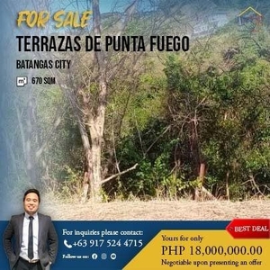 Prime vacant lot for Sale in Terrazas De Punta Fuego at Batangas City on Carousell