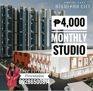 PROMO‼️ 4K Mo. Studio No DP Rent to Own Pasig Condo in Mandaluyong Ortigas Manila Empire East Highland City Antipolo on Carousell