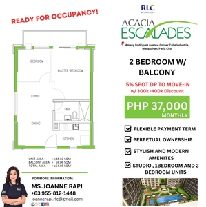 Ready for Occupancy 2 Bedroom unit for sale in Pasig city Acacia Escalades on Carousell