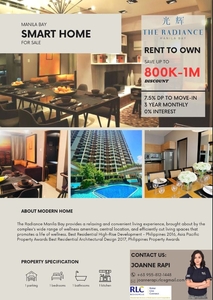 Rent to Own condo in Manila Bay with 10% discount Radiance Residences on Carousell