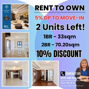 Rent to Own Ready for Occupancy 1 bedroom condo unit for sale in Pasig near ADB