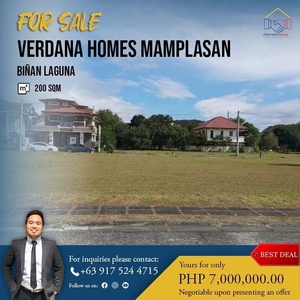 Residential Lot for Sale in Verdana Homes Mamplasan at Biñan Laguna on Carousell